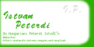 istvan peterdi business card